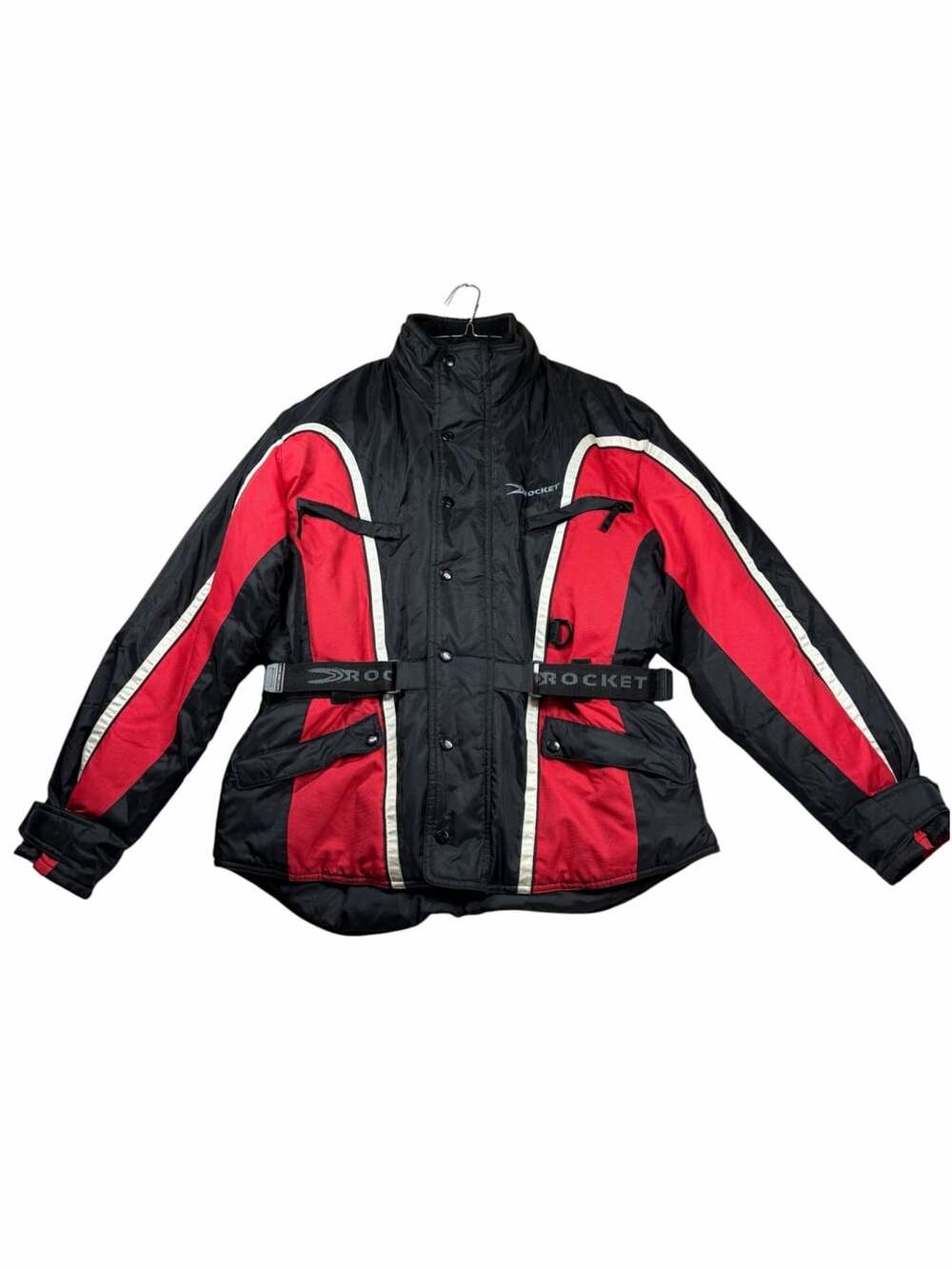 Joe Rocket Motorcycle Jacket Womens XL Red Black Padded Riding Biker Y2K